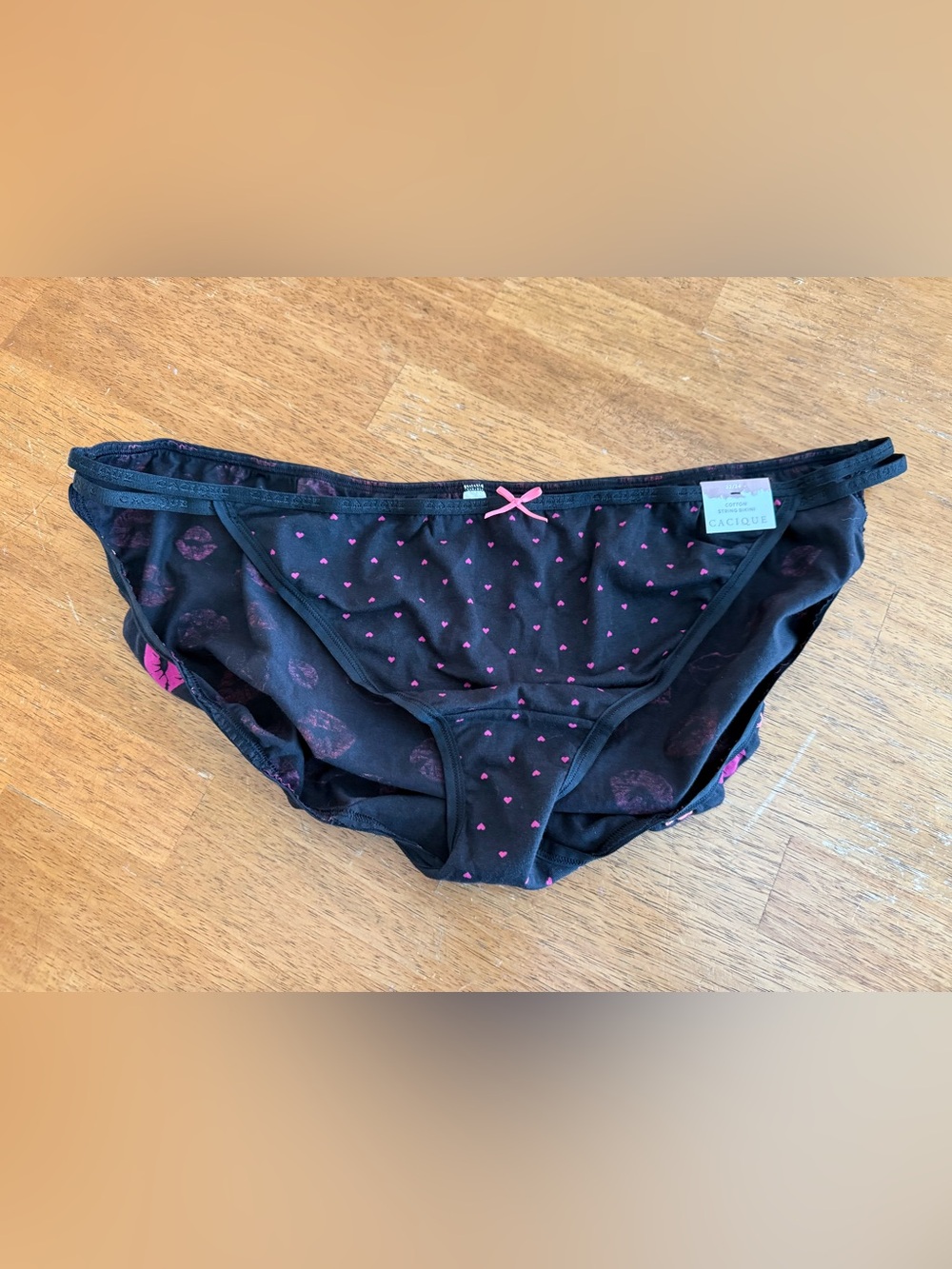 Black & Pink Bikini Briefs